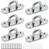 RHAFAYRE 6 Pieces Eyelet Plates Stainless Steel Cover Plate 5mm Mast Plate Heavy Duty Fixing Hooks For Wall Hooks Hanging Chairs Awning Boat Accessories Etc -Outdoor Furniture Store 92680781 1