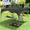WOLTU Pop-up Gazebo. Gazebo 3m X 3m. Folding Event Shelter For Outdoor. Garden. Camping. Height Adjustable. Waterproof. UV-Protection. With Carry Bag. Grey -Outdoor Furniture Store 92912759 1