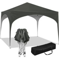WOLTU Pop-up Gazebo. Gazebo 3m X 3m. Folding Event Shelter For Outdoor. Garden. Camping. Height Adjustable. Waterproof. UV-Protection. With Carry Bag. Grey 9 WOLTU Pop-up Gazebo. Gazebo 3m X 3m. Folding Event Shelter For Outdoor. Garden. Camping. Height Adjustable. Waterproof. UV-Protection. With Carry Bag. Grey -Outdoor Furniture Store 92912759 3