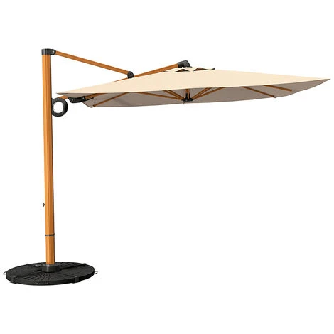 Grand Patio Cantilever Umbrella, Garden Offset Umbrella , 8 Ribs, Crank And Easy Tilt, 360° Rotation, Patio Umbrella For Pool, Garden, Outdoor, UPF 50+, PU Coating 2.5×2.5m, Champagne 3 Grand Patio Cantilever Umbrella, Garden Offset Umbrella , 8 Ribs, Crank And Easy Tilt, 360° Rotation, Patio Umbrella For Pool, Garden, Outdoor, UPF 50+, PU Coating 2.5×2.5m, Champagne