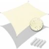 GROOFOO Rectangular Shade Sail Waterproof UV Protection 95% Polyester Resistant And Breathable For Garden Terrace With Rope 3x2m Beige -Outdoor Furniture Store 92976744 1