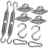 Shade Sail Hardware Kit 304 Stainless Steel S Hook M6 Fastener Set For Awning Sunshade -Outdoor Furniture Store 93339189 1