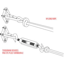 Shade Sail Hardware Kit 304 Stainless Steel S Hook M6 Fastener Set For Awning Sunshade -Outdoor Furniture Store 93339189 4