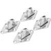 4PCS 8MM Eye Plate Diamond Shaped Ceiling Hook Pad Staple Hook Loop Marine Hardware Yacht Accessories