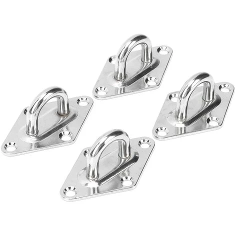 4PCS 8MM Eye Plate Diamond Shaped Ceiling Hook Pad Staple Hook Loop Marine Hardware Yacht Accessories 3 4PCS 8MM Eye Plate Diamond Shaped Ceiling Hook Pad Staple Hook Loop Marine Hardware Yacht Accessories
