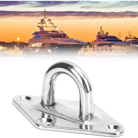 4PCS 8MM Eye Plate Diamond Shaped Ceiling Hook Pad Staple Hook Loop Marine Hardware Yacht Accessories 5 4PCS 8MM Eye Plate Diamond Shaped Ceiling Hook Pad Staple Hook Loop Marine Hardware Yacht Accessories - Image 3