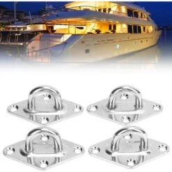 4PCS 8MM Eye Plate Diamond Shaped Ceiling Hook Pad Staple Hook Loop Marine Hardware Yacht Accessories 10 4PCS 8MM Eye Plate Diamond Shaped Ceiling Hook Pad Staple Hook Loop Marine Hardware Yacht Accessories -Outdoor Furniture Store 93339264 4