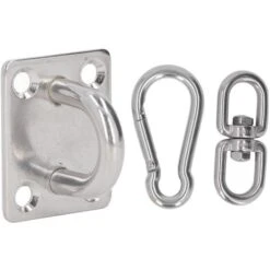 7 PCS Stainless Steel Hammock Hanging Hardware Kit With Door Buckle Snap Hook Screw Sun Shade Sail Fixing Accessories -Outdoor Furniture Store 93339275 5