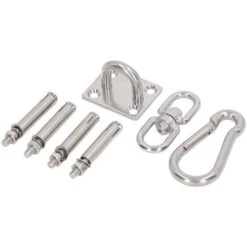 7pcs Sunshade Hardware Kit Stainless Steel Waterproof Sun Shade Sail Fixing Hook Accessories For Garden