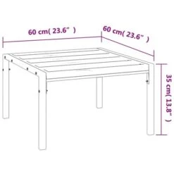 Garden Coffee Table Black 60x60x35 Cm Steel VidaXL -Outdoor Furniture Store 93373411 3
