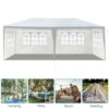 Gazebo With 6 Sides 3m X 6m, Marquee Garden Canopy With Coated Steel Frame, Outdoor Waterproof Gazebo Camping Party Tent, Awning Shade Shelter For Wedding Festival Beach, Easy Assembly, White