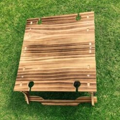 Wooden Folding Picnic Wine Table, Picnic Table Convertible Storage Basket Portable For Outdoor Camping Beach Park -Outdoor Furniture Store 93557094 4