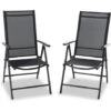 PHIVILLA PHIVILLA Garden Chairs Set Of 2 Adjustable Folding Reclining Dinning Chairs, Comfortable, Patio Chairs Set, Black -Outdoor Furniture Store 93564671 1
