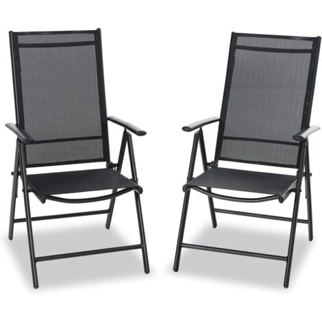 PHIVILLA PHIVILLA Garden Chairs Set Of 2 Adjustable Folding Reclining Dinning Chairs, Comfortable, Patio Chairs Set, Black 3 PHIVILLA PHIVILLA Garden Chairs Set Of 2 Adjustable Folding Reclining Dinning Chairs, Comfortable, Patio Chairs Set, Black