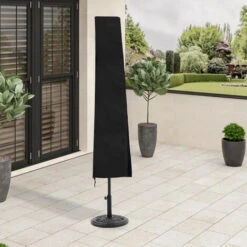 Livingandhome Black Outdoor Waterproof Umbrella Parasol Cover