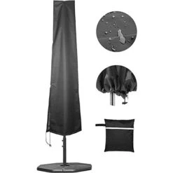 Livingandhome Black Outdoor Waterproof Umbrella Parasol Cover -Outdoor Furniture Store 93885863 3