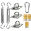 Triangular Shade Sail 304 Stainless Steel Accessories Outdoor Shade Sail Screw Diamond Set -Outdoor Furniture Store 93890835 1