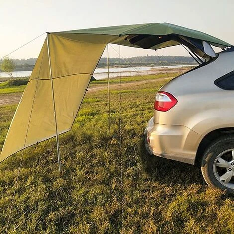 Waterproof Car Awning Sun Shelter, Portable Auto Canopy Camper Trailer Sun Shade For Camping, SUV, Outdoor, Beach Army Green 3 Waterproof Car Awning Sun Shelter, Portable Auto Canopy Camper Trailer Sun Shade For Camping, SUV, Outdoor, Beach Army Green