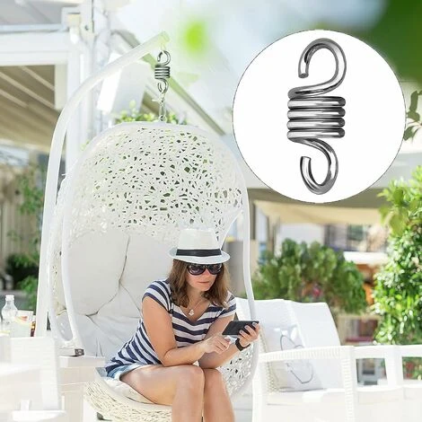 2 Pieces Hammock Spring, Hardened Galvanized Steel Extension Spring For Hanging Hammock Chairs And Porch Swings Heavy Duty Spring Leisure Garden Swing Hammock (Load Capacity 500 Kg/1102.3lb) 4 2 Pieces Hammock Spring, Hardened Galvanized Steel Extension Spring For Hanging Hammock Chairs And Porch Swings Heavy Duty Spring Leisure Garden Swing Hammock (Load Capacity 500 Kg/1102.3lb) - Image 2