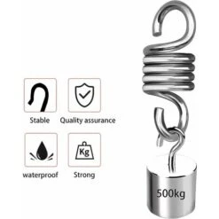 2 Pieces Hammock Spring, Hardened Galvanized Steel Extension Spring For Hanging Hammock Chairs And Porch Swings Heavy Duty Spring Leisure Garden Swing Hammock (Load Capacity 500 Kg/1102.3lb) 9 2 Pieces Hammock Spring, Hardened Galvanized Steel Extension Spring For Hanging Hammock Chairs And Porch Swings Heavy Duty Spring Leisure Garden Swing Hammock (Load Capacity 500 Kg/1102.3lb) -Outdoor Furniture Store 93937001 3