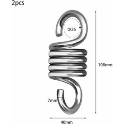 2 Pieces Hammock Spring, Hardened Galvanized Steel Extension Spring For Hanging Hammock Chairs And Porch Swings Heavy Duty Spring Leisure Garden Swing Hammock (Load Capacity 500 Kg/1102.3lb) 10 2 Pieces Hammock Spring, Hardened Galvanized Steel Extension Spring For Hanging Hammock Chairs And Porch Swings Heavy Duty Spring Leisure Garden Swing Hammock (Load Capacity 500 Kg/1102.3lb) -Outdoor Furniture Store 93937001 4