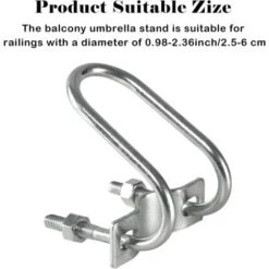 Pcs Balcony Umbrella Holder Fishing Chair Umbrella Holder Compact Umbrella Base Universal Metal Mounting Bracket Balcony Umbrella Holder For Fixed Railing Bracket Sunshade -Outdoor Furniture Store 94031898 3