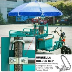 Pcs Balcony Umbrella Holder Fishing Chair Umbrella Holder Compact Umbrella Base Universal Metal Mounting Bracket Balcony Umbrella Holder For Fixed Railing Bracket Sunshade -Outdoor Furniture Store 94031898 5