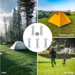 Shade Sail Fixings, 5 Pcs Stainless Steel Tent Spring Rope Buckle, Garden Sail Fixing Kit, Shade Sail Fixing Kit, Sun Sail Fixing Kit -Outdoor Furniture Store 94031948 5