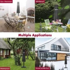 Straight Parasol Cover, 2m Waterproof Parasol Cover, Anti-UV, Anti-Wind 210D Oxford Cloth Umbrella Cover With Zipper Waterproof(140x25x30cm) -Outdoor Furniture Store 94034166 5