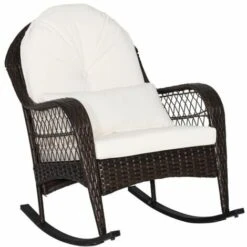 Outdoor Furniture Store 27 Outdoor Patio Rattan Chair Wicker Sturdy Rocking Armchair Garden Furniture Set