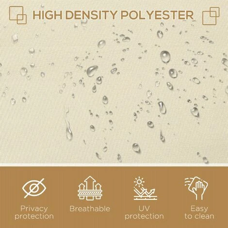 Outsunny 3x2M Retractable Side Awning Screen Fence Patio Privacy Divider Cream 7 Outsunny 3x2M Retractable Side Awning Screen Fence Patio Privacy Divider Cream - Image 5