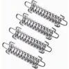 4 Pieces Shade Sail Spring, Shade Sail Tensioner Spring, Shade Sail Tension Spring, Camping Tent Tension Spring, Steel Tent Spring Rope Buckle (Silver） -Outdoor Furniture Store 94518449 1