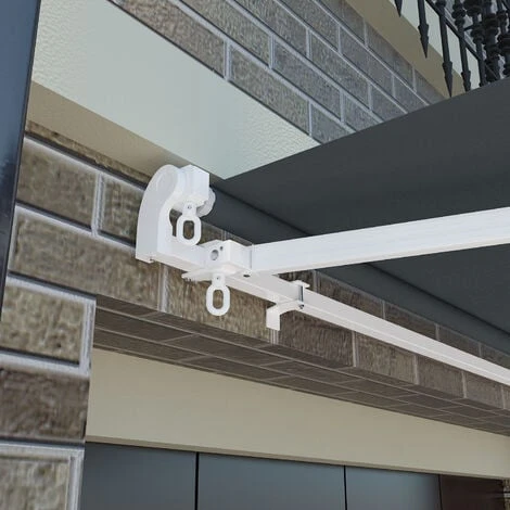 Greenbay 4 X 3m Garden Patio Outdoor Retractable Manual Awning Canopy Sun Shade Shelter Angle Adjustable Grey 4 Greenbay 4 X 3m Garden Patio Outdoor Retractable Manual Awning Canopy Sun Shade Shelter Angle Adjustable Grey - Image 2