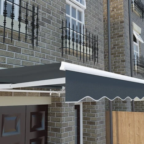 Greenbay 4 X 3m Garden Patio Outdoor Retractable Manual Awning Canopy Sun Shade Shelter Angle Adjustable Grey 5 Greenbay 4 X 3m Garden Patio Outdoor Retractable Manual Awning Canopy Sun Shade Shelter Angle Adjustable Grey - Image 3