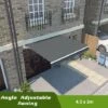 Greenbay 4.5 X 3m Manual Awning Retractable Angle Adjustable Canopy Patio Garden Sun Shade Shelter Grey 2 Greenbay 4.5 X 3m Manual Awning Retractable Angle Adjustable Canopy Patio Garden Sun Shade Shelter Grey -Outdoor Furniture Store 94566661 1