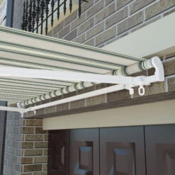 Greenbay 2.5 X 2m Patio Awning Manual Garden Sun Shade Retractable Shelter Canopy Angle Adjustable Multi-stripe -Outdoor Furniture Store 94566667 3