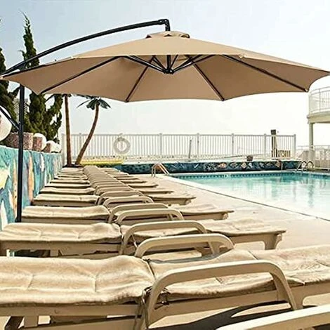 Replacement Cover For Parasol, 8 Ribs, 3 M, Waterproof, Anti-UV, Replacement Fabric - Khaki 4 Replacement Cover For Parasol, 8 Ribs, 3 M, Waterproof, Anti-UV, Replacement Fabric - Khaki - Image 3