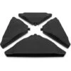 VONROC Premium Parasol Tiles – Base Weights – Triangular – For A Combined Weight Of ±80 Kg – Suited For 50x50 Cross Base Parasols – Set Of 4