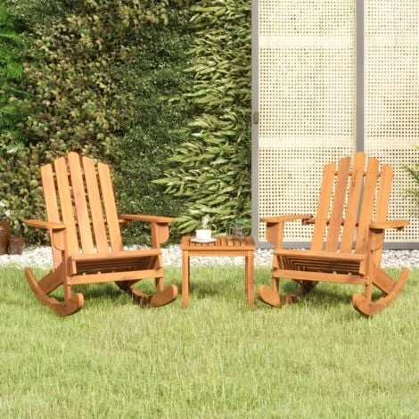 3 Piece Adirondack Garden Lounge Set Solid Wood Acacia VidaXL 4 3 Piece Adirondack Garden Lounge Set Solid Wood Acacia VidaXL - Image 2