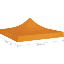 Party Tent Roof 3x3 M Orange 270 G/m² -Outdoor Furniture Store 95579418 5