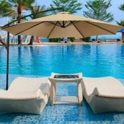 Parasol 6 Ribs Diameter 2M Replacement Cover For - Waterproof Protection - Uv Replacement Fabric - Khaki (Color) 9 Parasol 6 Ribs Diameter 2M Replacement Cover For - Waterproof Protection - Uv Replacement Fabric - Khaki (Color) -Outdoor Furniture Store 95656657 3