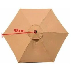Parasol 6 Ribs Diameter 2M Replacement Cover For - Waterproof Protection - Uv Replacement Fabric - Khaki (Color) 11 Parasol 6 Ribs Diameter 2M Replacement Cover For - Waterproof Protection - Uv Replacement Fabric - Khaki (Color) -Outdoor Furniture Store 95656657 5
