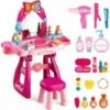 Toddler Vanity Set - Kids Vanity Table For Little Girls With Mirror And Beauty Salon Set, Christmas Birthday Gifts For Pretend Toys For Fart -Outdoor Furniture Store 95727194 1
