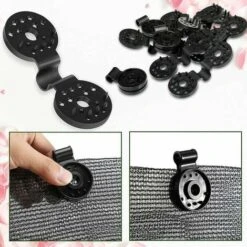 20 Pieces Plastic Shade Cloth Clip Reusable Sunshade Net Snap Clip Cloth Clips For Sun Shade Net Plant Net Garden Netting Shade Sail Accessories(white) 9 20 Pieces Plastic Shade Cloth Clip Reusable Sunshade Net Snap Clip Cloth Clips For Sun Shade Net Plant Net Garden Netting Shade Sail Accessories(white) -Outdoor Furniture Store 95877433 4