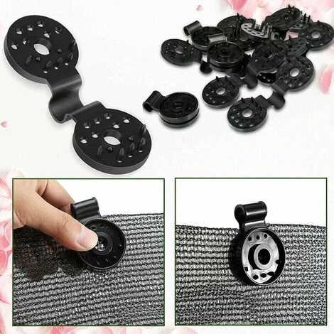 20 Pieces Plastic Shade Cloth Clip Reusable Sunshade Net Snap Clip Cloth Clips For Sun Shade Net Plant Net Garden Netting Shade Sail Accessories(white) 6 20 Pieces Plastic Shade Cloth Clip Reusable Sunshade Net Snap Clip Cloth Clips For Sun Shade Net Plant Net Garden Netting Shade Sail Accessories(white) - Image 4