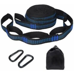 Tree Hammock Straps With 2 X 280cm2.5cm Hammock Ropes And 2 Iron Carabiners Camping Swing Hammock Fixing Kit With 200kg Load Capacity Tree Friendly (