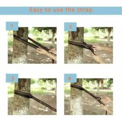 Tree Hammock Straps With 2 X 280cm2.5cm Hammock Ropes And 2 Iron Carabiners Camping Swing Hammock Fixing Kit With 200kg Load Capacity Tree Friendly ( -Outdoor Furniture Store 95879244 4