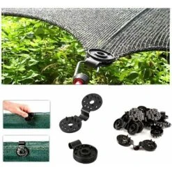 20 Pieces Plastic Shade Cloth Clip Reusable Sunshade Net Snap Clip Cloth Clips For Sun Shade Net Plant Net Garden Netting Shade Sail Accessories（black） -Outdoor Furniture Store 95879460 3