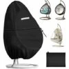 Patio Hanging Chair Cover, Outdoor Egg Chair Cover 190115cm Double Drawstring 420D Silver Coated Oxford Fabric Double Layer Waterproof UV-Anti-Wind For Swing Chair -Outdoor Furniture Store 95949780 1