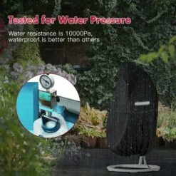 Patio Hanging Chair Cover, Outdoor Egg Chair Cover 190115cm Double Drawstring 420D Silver Coated Oxford Fabric Double Layer Waterproof UV-Anti-Wind For Swing Chair -Outdoor Furniture Store 95949780 4